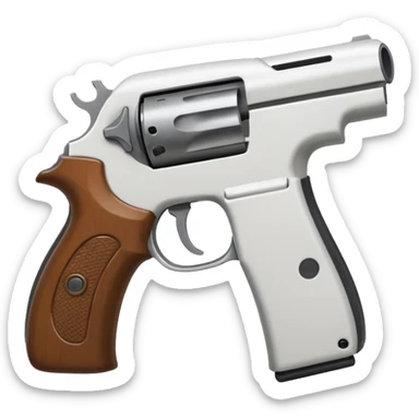 Un persona Blanco una gora de lado y una pistola sticker