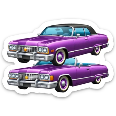 Emoji de carro lowrider para copiar  sticker