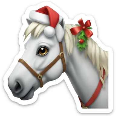 Christmas horses sticker