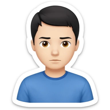 boy with short black hair, ocean air, perfectionist sticker