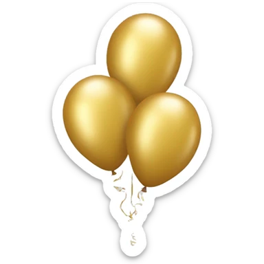 gold balloons sticker