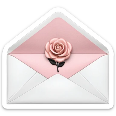 Icône 3D d’une enveloppe ouverte avec carte “NEWS”, style gravure cuivre + stippling, noir pur sur blanc pur (hachures/pointillisme uniquement), éclairage dramatique avec rayons et une micro-touche rose #fbcfe8 sur la lueur, sans aucun texte/typo ni gris/sépia/flou/bruit/cadre. sticker