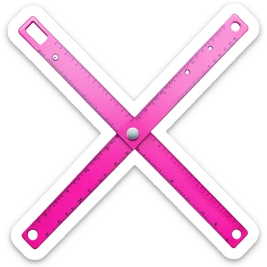 mac os icon, ruler, measures, bright pink sticker