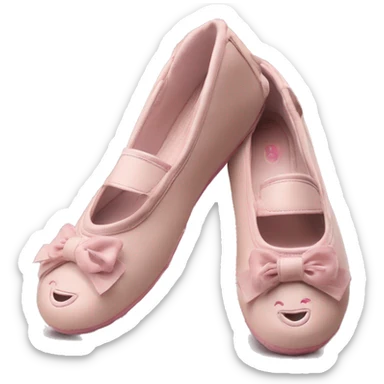 Chaussons ballerines isotoner semelles du dessous en cuir  sticker