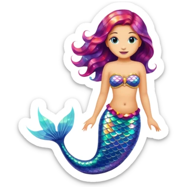 mermaid fish sticker