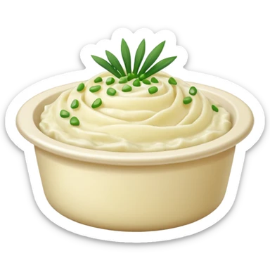 Mashed potatoes with chopped chives sticker