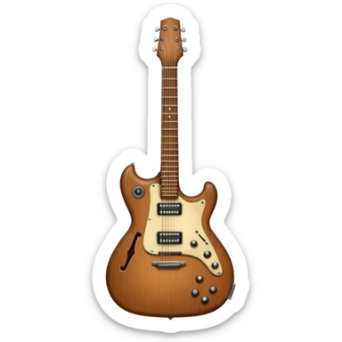 electro guitar with case sticker