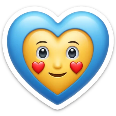 Un corazón azul envuelto con una cura sticker