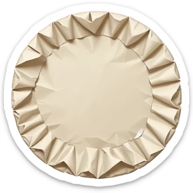 crumpled paper circle sticker