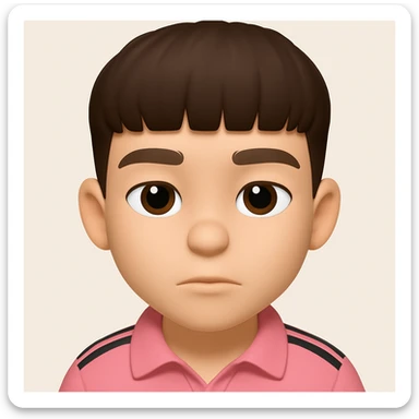 this image in 3d-emoji style, with a slimmer face sticker