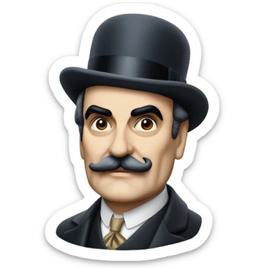 Hercule Poirot david suchet sticker