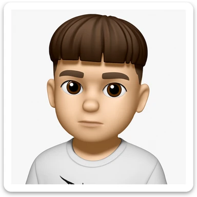 Convert this photo into a 3D emoji in Apple style, closely resembling the original person. The style should mimic Apple's emoji style with a 3D appearance, capturing the likeness and details of the person in the photo. sticker