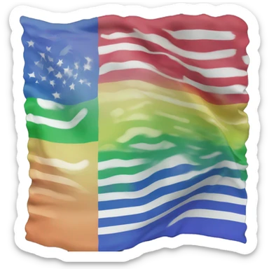 Generate a emoji that is the gay flag from lgbt communiy, that one that iso blue, white and green sticker