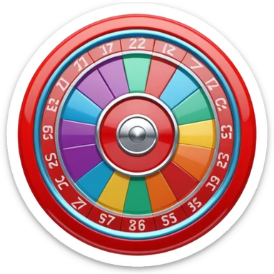 rainbow roulette wheel seven sectors sticker
