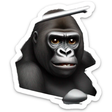 Gorilla in a corvette  sticker