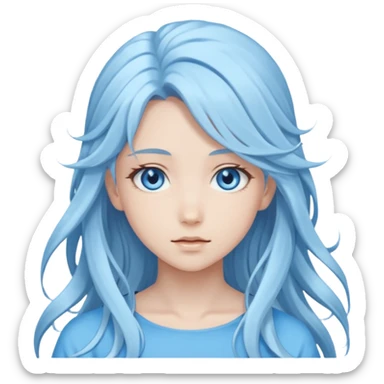 A anime girl who is a mythical sticker