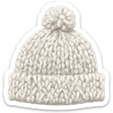 white knitted wool cap piece of clothing sticker