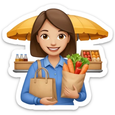 Street Food Shopper woman  sticker