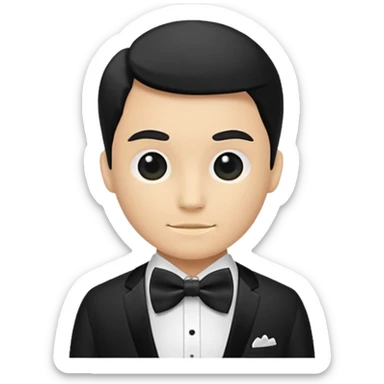 black bow tie  sticker