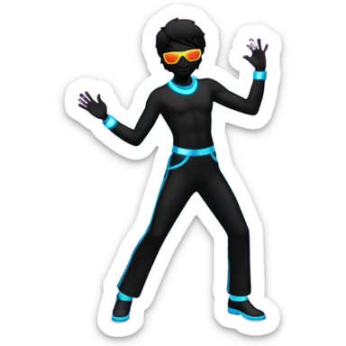 Disco dancing silhouette  sticker
