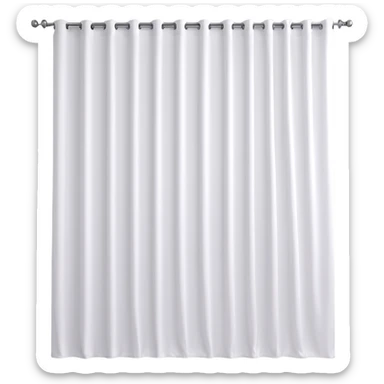 industrial white curtain sticker
