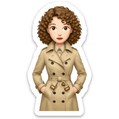 Dalgalı-kıvırcık arası saçlı, hafif perçemli; kehribar gözlü, küçük kalkık burunlu ve dolgun dudaklı. Oval yüzlü, çıkık elmacık kemikli. Omuzları geniş, beli ince, kalçası dolgun. Old money tarzında, trençkot ve kumaş pantolon seven, dikkat çekici bir kadın. sticker