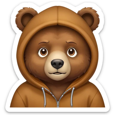 A￼ Bear with Hoodi sticker
