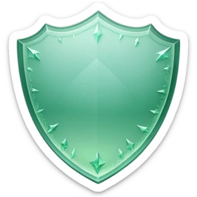 green ice frosted shield sticker
