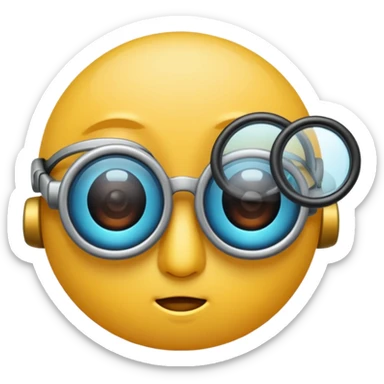 oculos, lente e microscopio objetos sticker