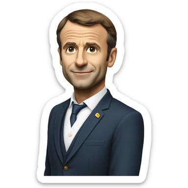 Emanuel Macron debout sticker