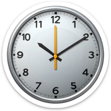 A clock emoji is drawn without any details that would suggest it's a clock. sticker