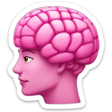 Cerebro color rosa sticker