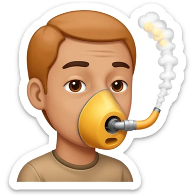 A nose that inhales exhaust fumes  sticker