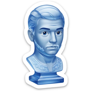 ice Sculpture bust man sticker
