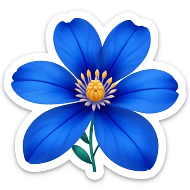Blue flower emoji sticker