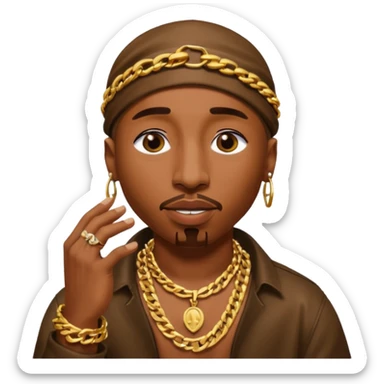 tupac qui chante sticker