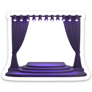 concert stage with lights sticker
