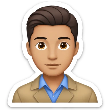 Homme métisse avec une middle part sticker