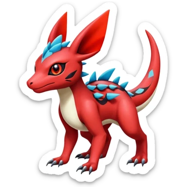  Cute Guilmon-Latias-Salandit-Umbreon-Fakémon-hybrid-creature (full body)  sticker