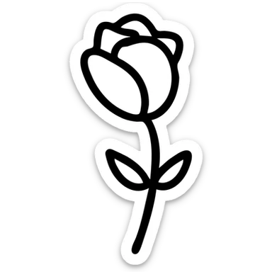 Battery shaped like a rose flower with wilting petals and low power indicator sticker