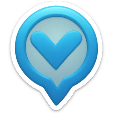 Verification tick in blue sticker
