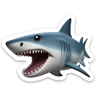 A tiger shark furry sticker