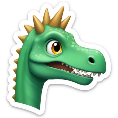 dinosaurio con cuerno de unicornio  sticker