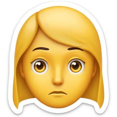 A side eye emoji that looks suspicious sticker