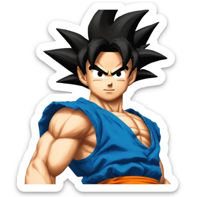 Goku super sayen blue sticker