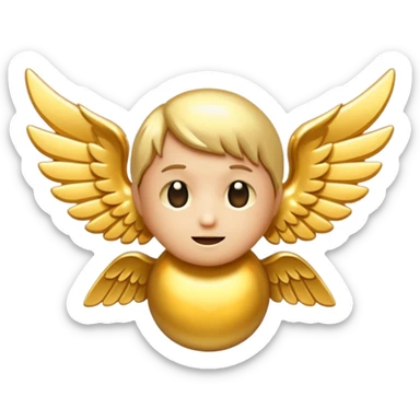 BTC with little wings sticker