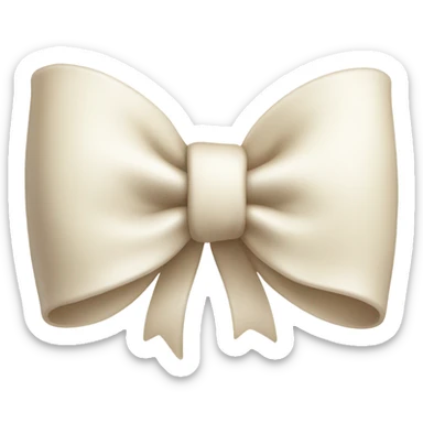 milk-colored bow sticker