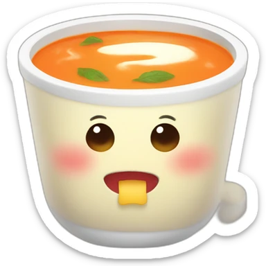 kawaii soup sticker