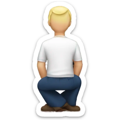 A man watching an England football match on TV sticker