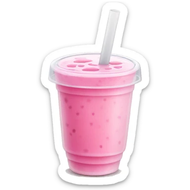 pink bubbletea sticker